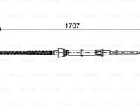 Cablu frana mana SKODA RAPID NH3 BOSCH 1987482457 PieseDeTop