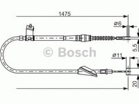 Cablu frana mana SUZUKI BALENO EG BOSCH 1987477608