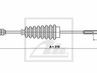 Cablu frana mana TOYOTA AVENSIS VERSO CLM2 ACM2 ATE 24372719142 PieseDeTop