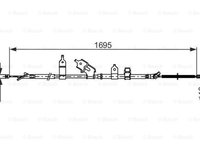 Cablu frana mana TOYOTA VERSO S NLP12 NCP12 NSP12 BOSCH 1987482464