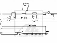 Cablu frana mana TOYOTA YARIS SCP1 NLP1 NCP1 ATE 24372719032 PieseDeTop