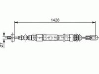 Cablu frana mana VOLVO 460 L 464 BOSCH 1987477353