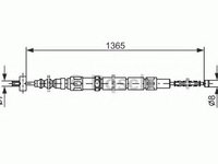 Cablu frana mana VOLVO 460 L 464 BOSCH 1987477354