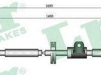 Cablu frana mana VOLVO 850 combi LW LPR C0914B