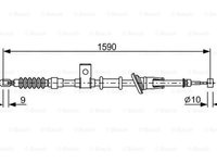 Cablu frana mana VOLVO S40 I VS BOSCH 1987477878