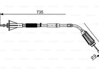 Cablu frana mana VOLVO S80 II AS BOSCH 1987482554