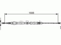 Cablu frana mana VW BORA combi 1J6 BOSCH 1987477696