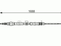 Cablu frana mana VW GOLF IV 1J1 BOSCH 1987477696 PieseDeTop