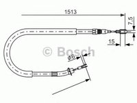 Cablu frana mana VW LT 28-35 II bus 2DB 2DE 2DK BOSCH 1987477852