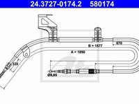 Cablu frana mana VW PASSAT Variant 3B5 TEXTAR 44005400