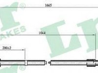 Cablu frana mana VW POLO 9N LPR C0808B