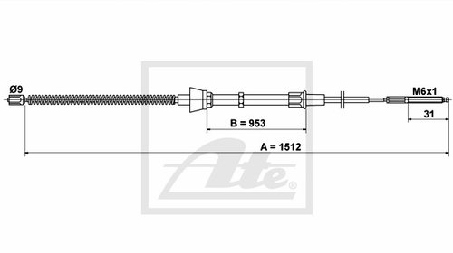 CABLU FRANA PARCARE SPATE - ATE - 24.3727-016