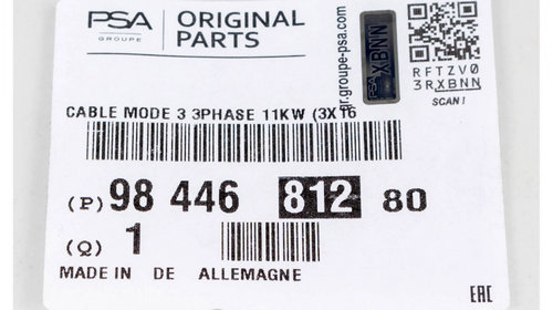 Cablu Incarcare Vehicule Electrice Oe Opel Vivaro C 2020→ E-Auto Mode 3 Type 2 6M 9844681280
