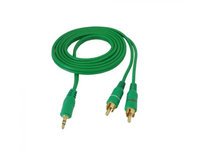 Cablu Jack 2RCA 3,5mm,10m Verde MIV