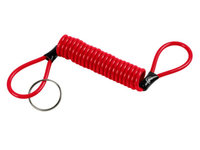 Cablu spiralat din otel Safety Reminder - 150cm - Rosu LAMOT90673