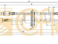 Cablu timonerie cutie viteze manuala FIAT PANDA 169 FIAT 55210266