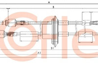 Cablu,transmisie manuala (127250 COFLE) ABARTH,FIAT