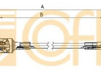 Cablu,transmisie manuala FIAT PUNTO Cabriolet (176C) (1994 - 2000) COFLE 12.7251