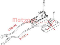 Cablu,transmisie manuala METZGER 3150174