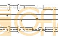 Cabluri frana de mana Opel Astra H marca COFLE