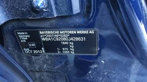 Cadru motor BMW Seria 1 F20 F21 2013 HATCHBACK 1.6 DIESEL