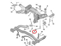 Cadru motor, suport suspensie Citroen C5 (Rd/Td), 01.2008-, Peugeot 407, 05.2004-12.2010, Peugeot 508, 09.2014-12.2018, Peugeot 508, 11.2010-12.2014, Fata, Aftermarket