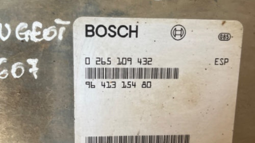 Calculator ABS /ESP pentru Peugeot 607,cu codurile : 0265109432, 9641315480