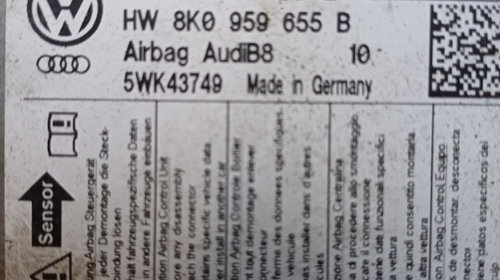 Calculator airbag AUDI A5/S5 Sportback (8TA) [ 2009 - 2017 ] 8K0959655B