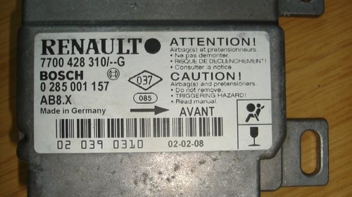 Calculator Airbag Bosch 0 285 001 157 Renault