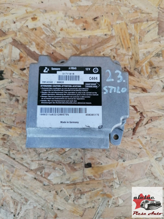 Calculator airbag Fiat Stilo an 2001-2007, cod 51711816