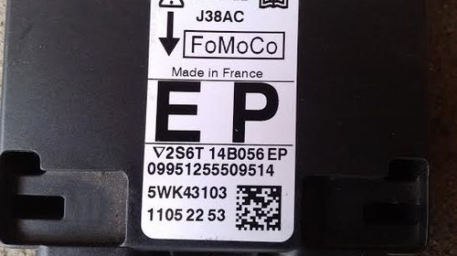 Calculator airbag ford fiesta/fusion, cod 2S6T14B056EP