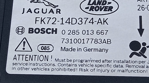 Calculator airbag Land Rover Discovery Sport 2015 cod FK72-14D374-AK