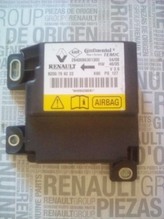 Calculator airbag Logan MCV Pick Up (Continental TEMIC) cod 8200769222.Produs nou și original Dacia Renault