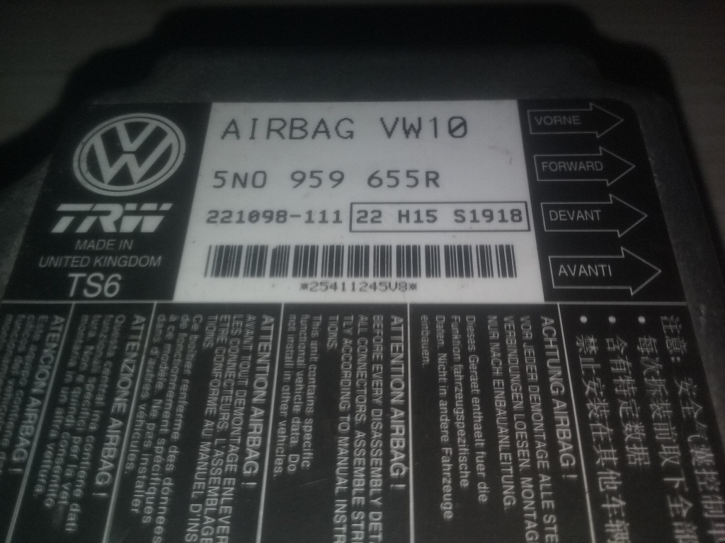 CALCULATOR AIRBAG PASSAT B7 cod 5N095965