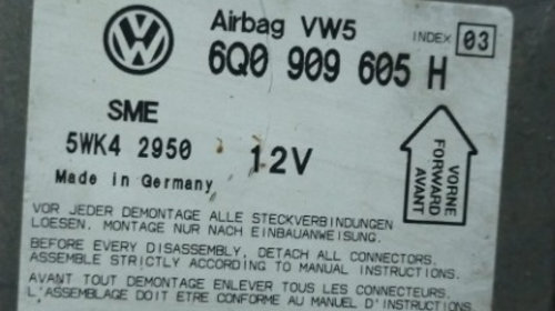 Calculator airbag skoda fabia cod 6q0909605h