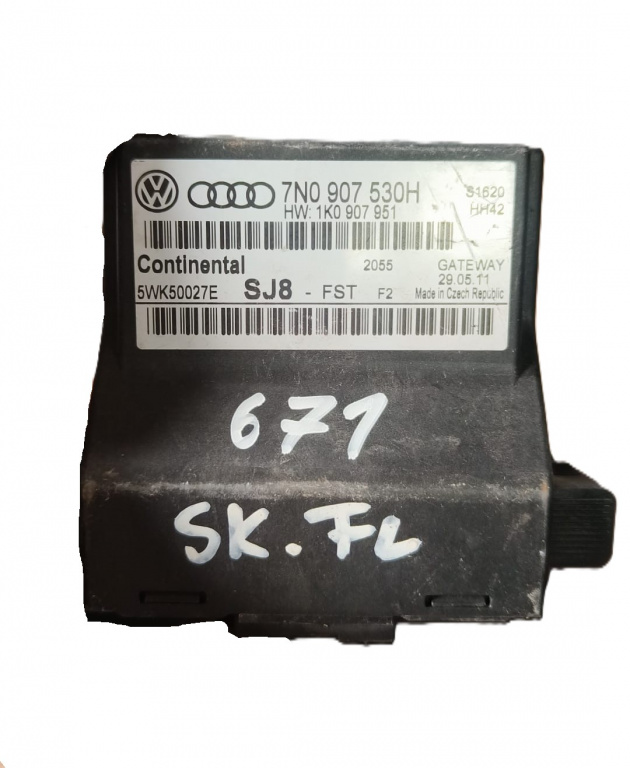 Calculator CAN Gateway 7N0907530H Skoda Octavia an 2011 CAY cod piesa 7N0907530H