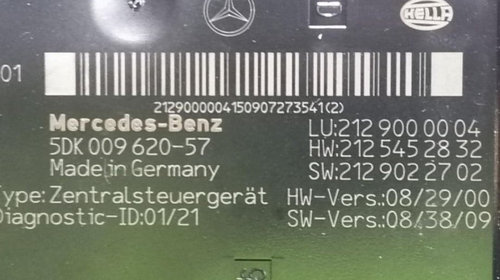 Calculator confort Mercedes E Class W212 5DK 009 620-57 2009-2016
