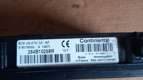 Calculator confort Renault Megane 3 Fluence cod produs:284B10258R