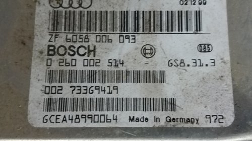 Calculator cutie Audi A6, 2001, 2.5TDI, coduri: 4B0927156BL ; 0260002514