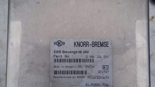 Calculator EBS MAN TGA KNORR-BREMSE, zbr, abs