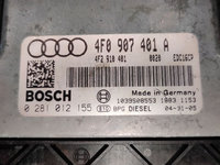 CALCULATOR Ecu cod 4f0907401a 0281012155 Audi A6 4f 2.7 tdi bpp 180 cai