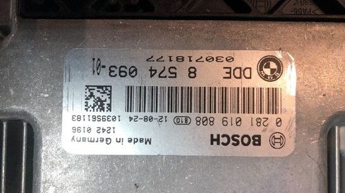 Calculator ECU motor 2.0 d euro 5 BMW F30 cod 8574093-01
