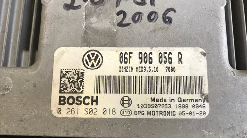 Calculator ecu motor octavia 2 seat altea 2.0 TFSI BLR 2005 - 2010 cod: 06f906056r - 0261s02018