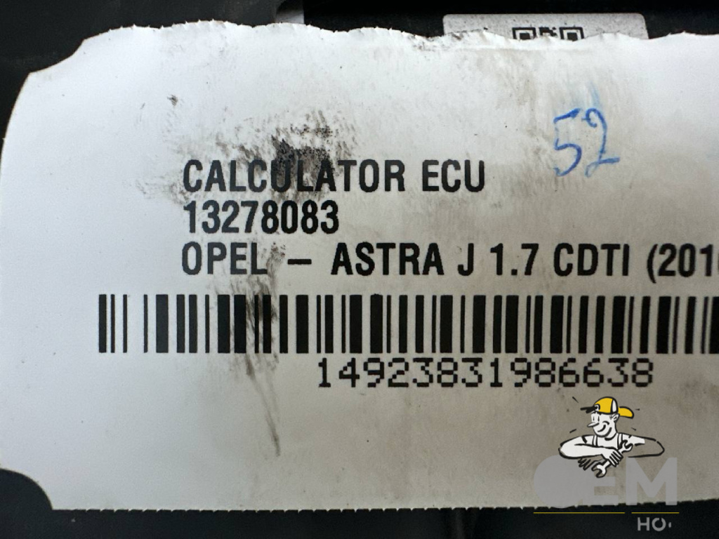 Calculator ecu Opel Astra J 1.7 Cdti an 
