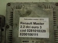 Calculator ECU Renault Master 2,2dci euro 3 cod 8200106111 0281010320