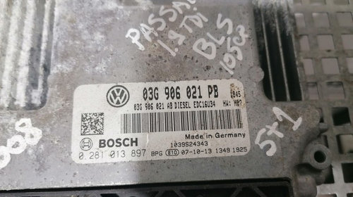 Calculator ECU Volkswagen Passat B6 1.9 TDI BLS 105cp 5+1: 03G906021PB [Fabr 2005–2010]