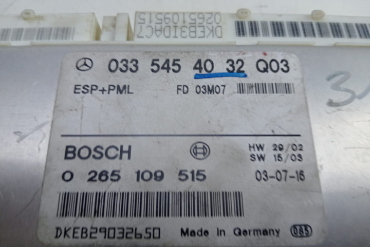 Calculator ESP Bosch Modul ESP 033545403