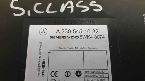 Calculator Inchidere Centralizata Mercedes CL SL-Klasse, A2305451032, 5WK48074, 2671021509,