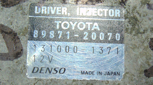 Calculator injectie avand codul original -89871-20070 / 131000-1371- pentru Toyota Avensis 2004.
