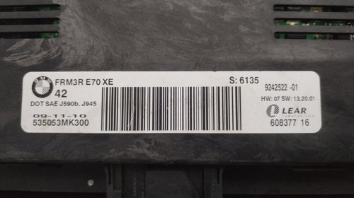 Calculator lumini BMW X5 E70 3.0 Motorina 2010, 9242522-01
